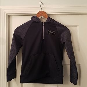 Youth Under Armour black and grey quarter zip. ECU
